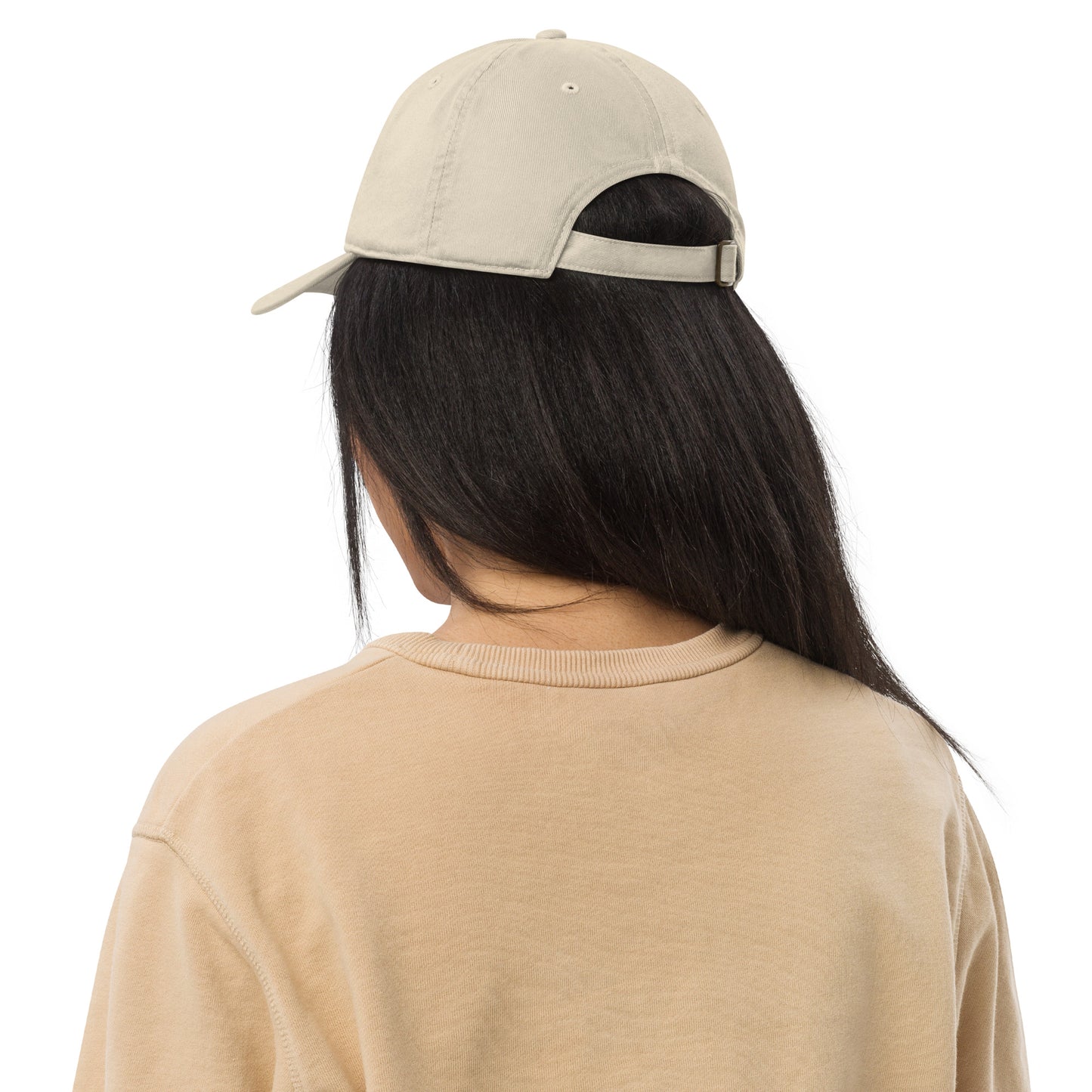 CLAWSOUT brand organic dad hat- white embroidery