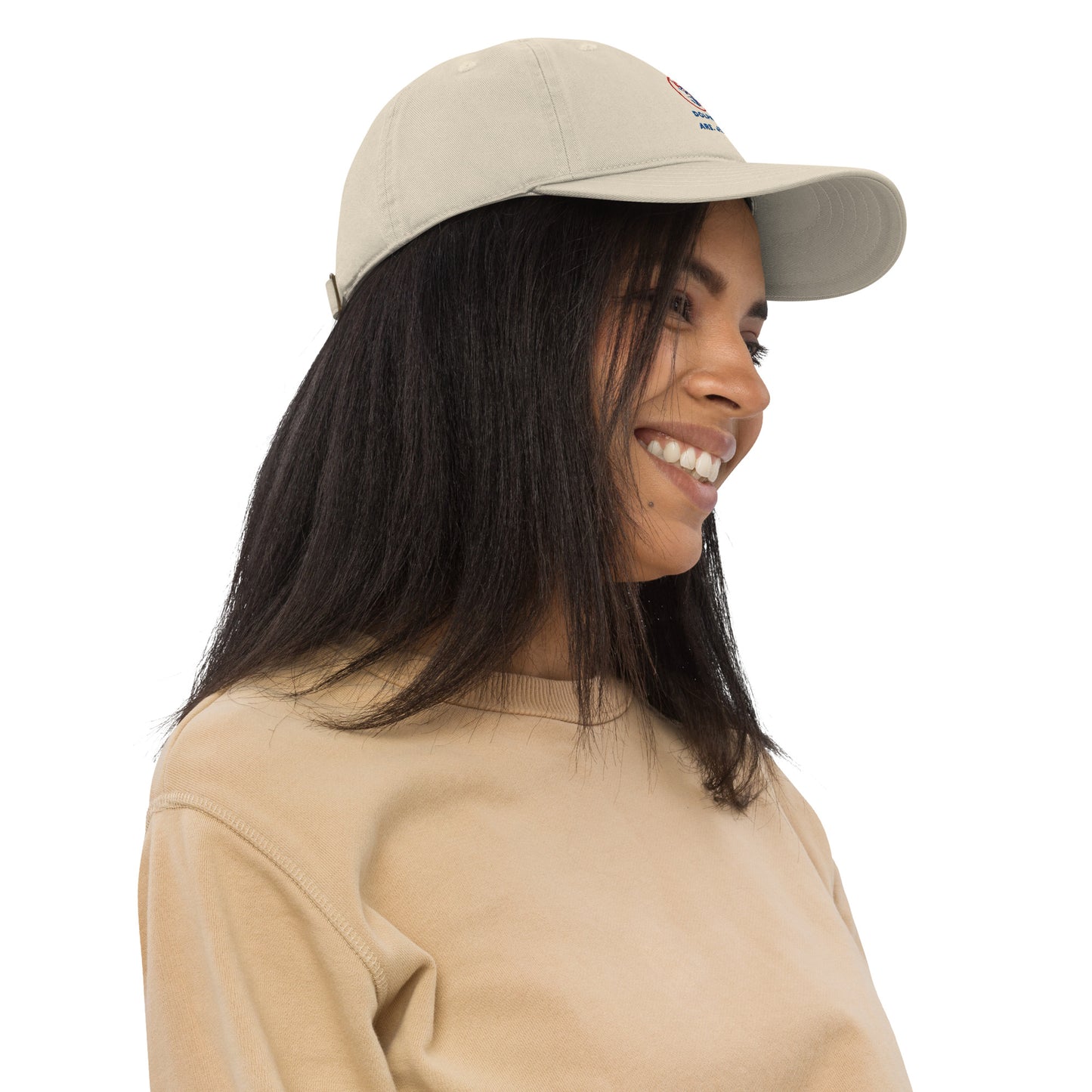 Anti-cute image for jerk dolphins organic dad hat