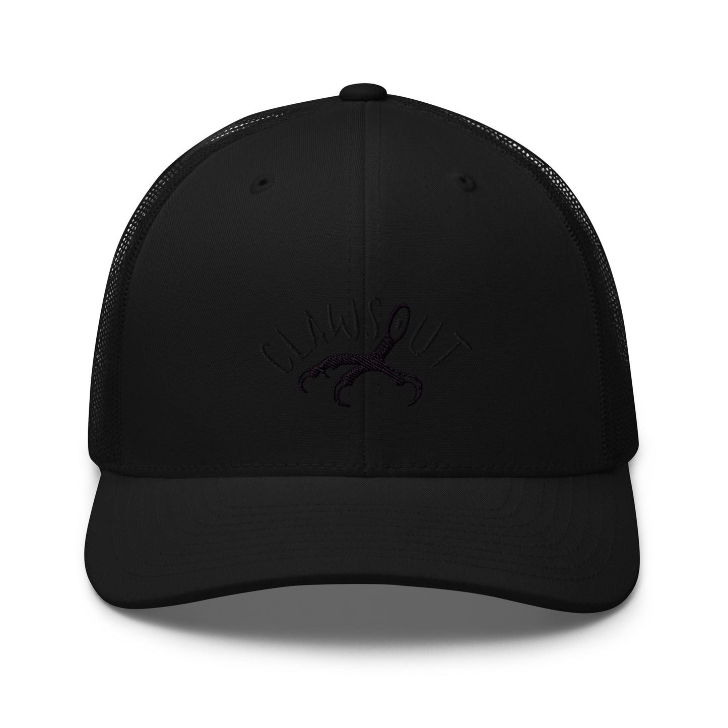 CLAWSOUT Brand Trucker Cap, black embroidery