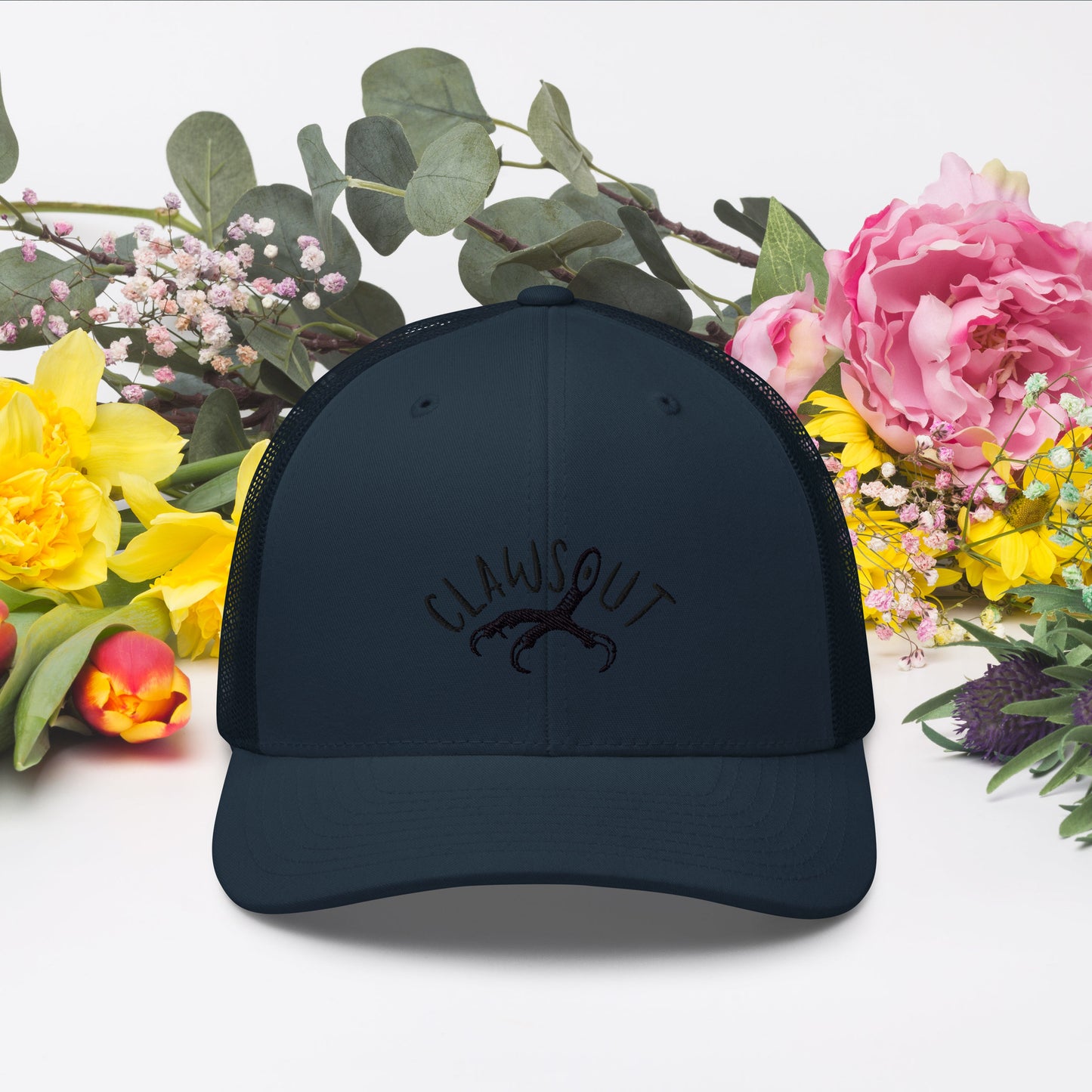 CLAWSOUT Brand Trucker Cap, black embroidery