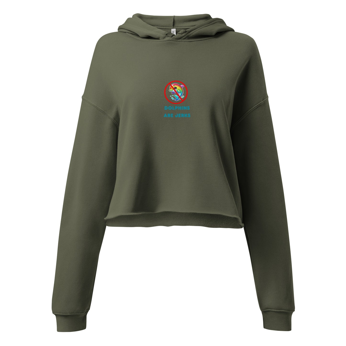 Anti-dolphin Crop Hoodie